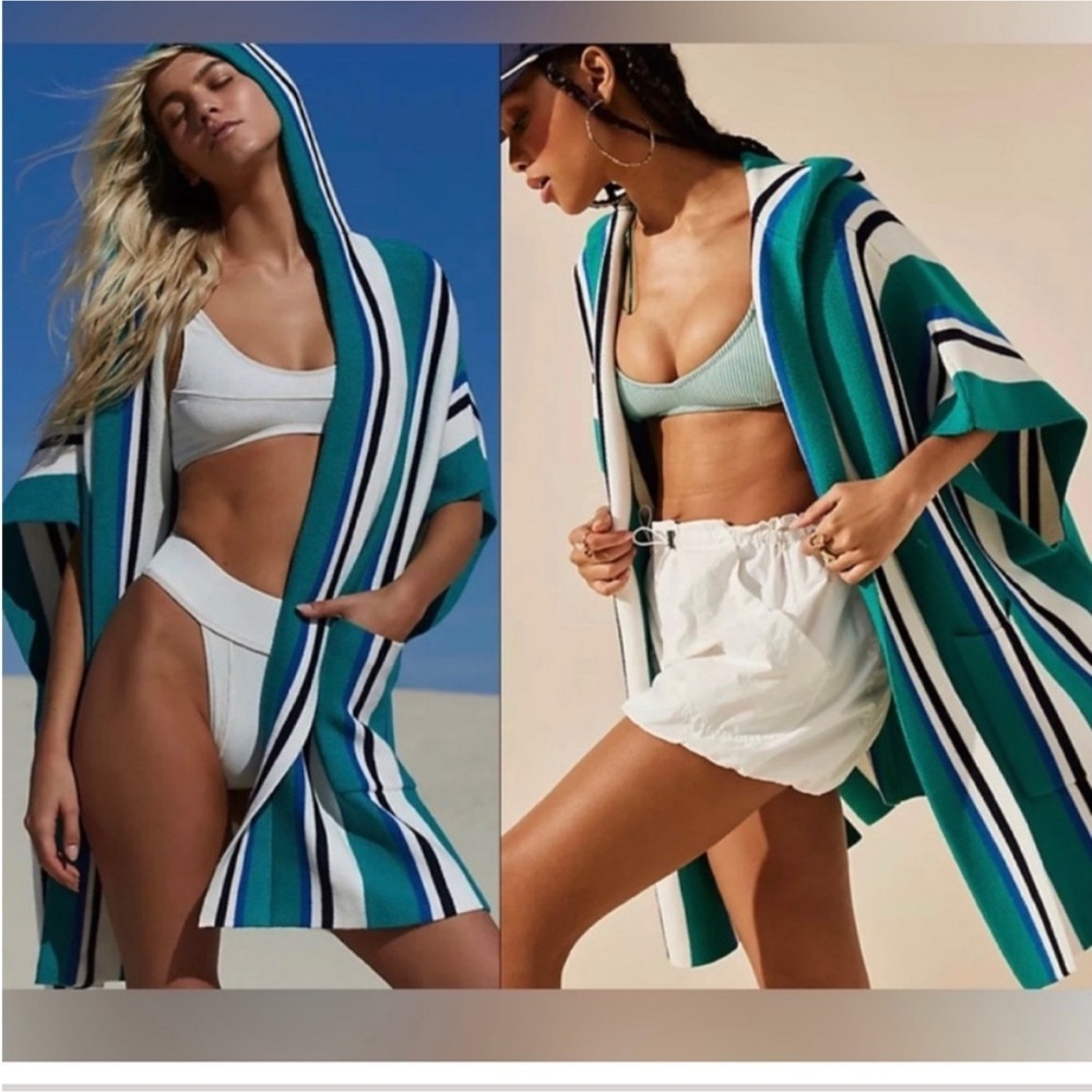 43 Free People Striped Poncho